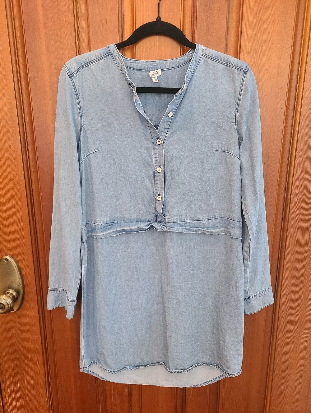 Splendid Mini Dress Shirt Dress Denim Color Size Small